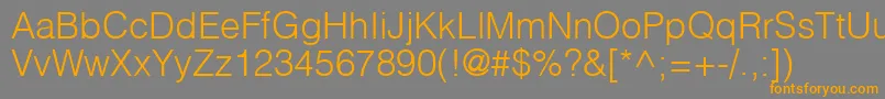 HelvlightRegular Font – Orange Fonts on Gray Background