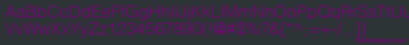 HelvlightRegular Font – Purple Fonts on Black Background