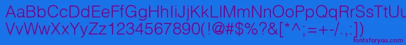 HelvlightRegular Font – Purple Fonts on Blue Background