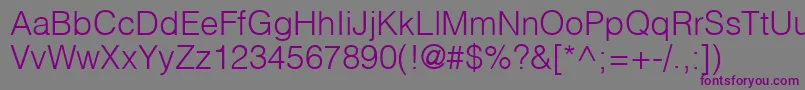 HelvlightRegular Font – Purple Fonts on Gray Background