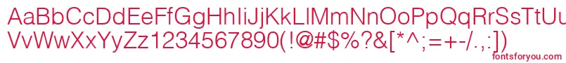 HelvlightRegular Font – Red Fonts on White Background