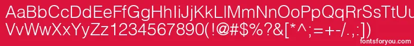HelvlightRegular Font – White Fonts on Red Background