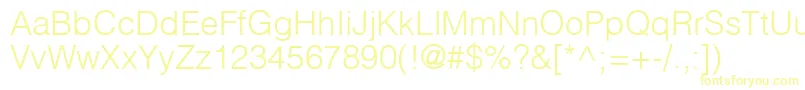 Czcionka HelvlightRegular – żółte czcionki
