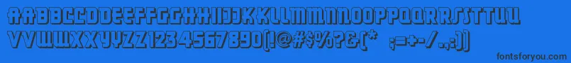 Dancingdonutsnf Font – Black Fonts on Blue Background