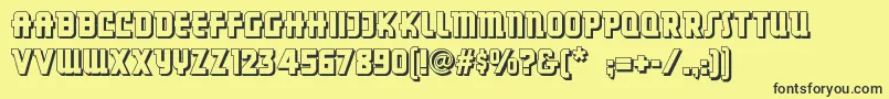 Dancingdonutsnf Font – Black Fonts on Yellow Background