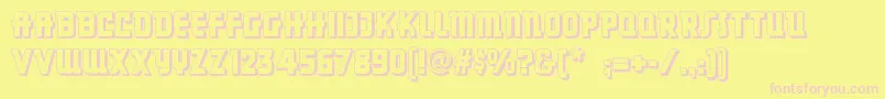 Dancingdonutsnf Font – Pink Fonts on Yellow Background