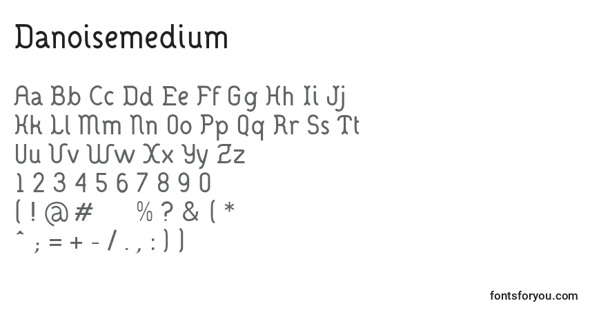 Czcionka Danoisemedium – alfabet, cyfry, specjalne znaki