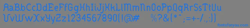 フォントDanoisemedium – 灰色の背景に青い文字