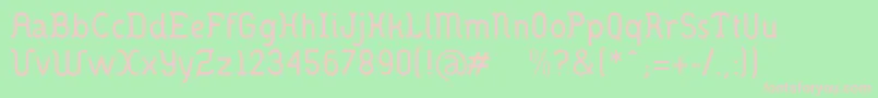 Danoisemedium Font – Pink Fonts on Green Background