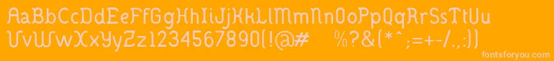 Danoisemedium Font – Pink Fonts on Orange Background