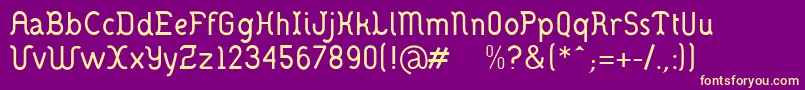 Danoisemedium Font – Yellow Fonts on Purple Background