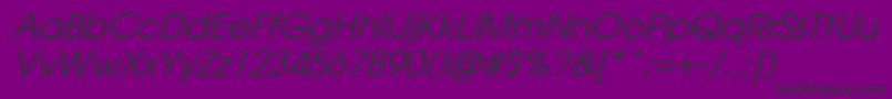 AvantiItalic Font – Black Fonts on Purple Background