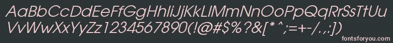 フォントAvantiItalic – 黒い背景にピンクのフォント