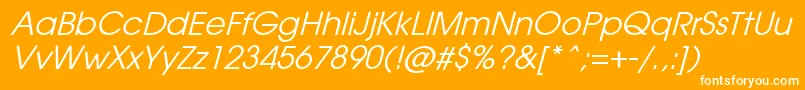 fuente AvantiItalic – Fuentes Blancas Sobre Fondo Naranja