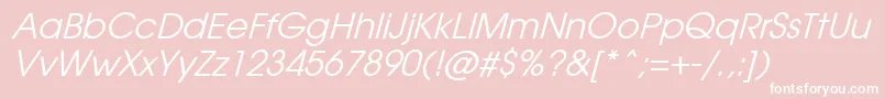 AvantiItalic Font – White Fonts on Pink Background