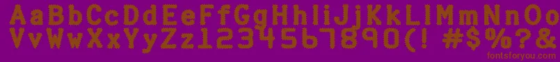 Halterp Font – Brown Fonts on Purple Background