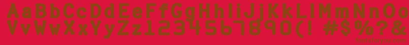 Halterp Font – Brown Fonts on Red Background