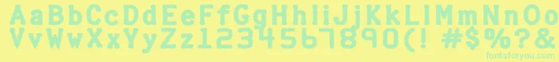 Halterp Font – Green Fonts on Yellow Background