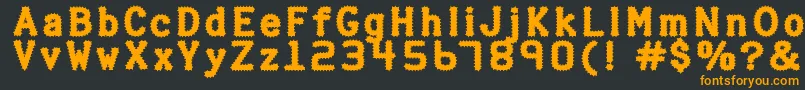 Halterp Font – Orange Fonts on Black Background