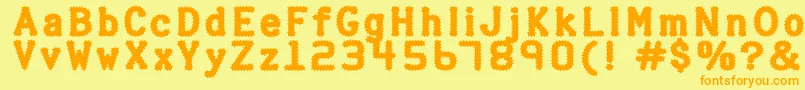 Halterp Font – Orange Fonts on Yellow Background