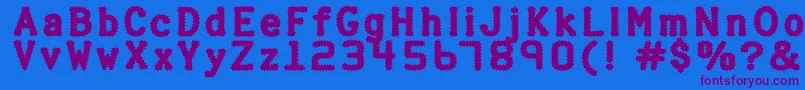 Halterp Font – Purple Fonts on Blue Background