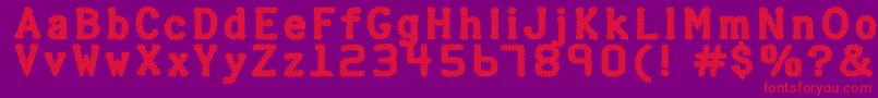 Halterp Font – Red Fonts on Purple Background