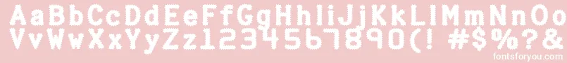 Halterp Font – White Fonts on Pink Background