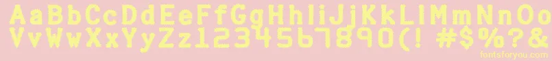 Halterp Font – Yellow Fonts on Pink Background