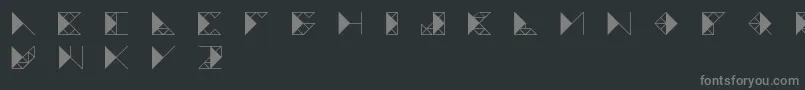 Шрифт Trianglefutura – серые шрифты на чёрном фоне