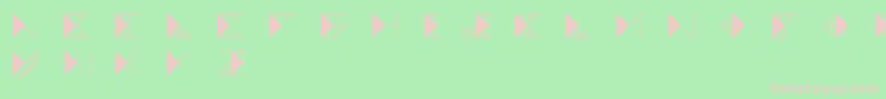 Trianglefutura Font – Pink Fonts on Green Background