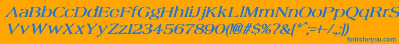 Подробнее о шрифте AgateBoldItalic Шрифт AgateBoldItalic – синие шрифты на оранжевом фоне