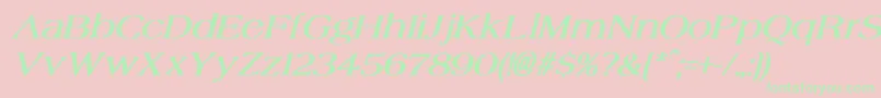 AgateBoldItalic Font – Green Fonts on Pink Background