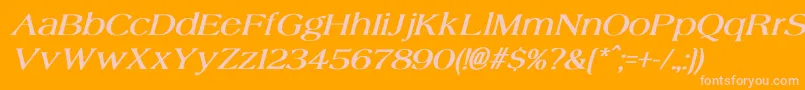 AgateBoldItalic Font – Pink Fonts on Orange Background