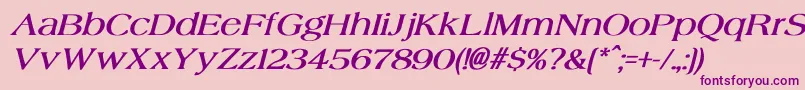 AgateBoldItalic Font – Purple Fonts on Pink Background