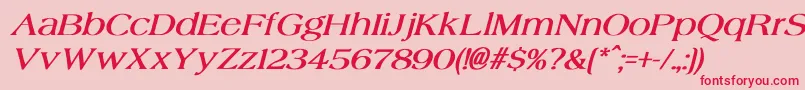 AgateBoldItalic Font – Red Fonts on Pink Background