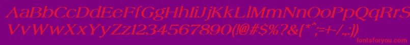 More about AgateBoldItalic Font AgateBoldItalic Font – Red Fonts on Purple Background