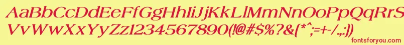 AgateBoldItalic Font – Red Fonts on Yellow Background