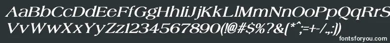 AgateBoldItalic-fontti – valkoiset fontit