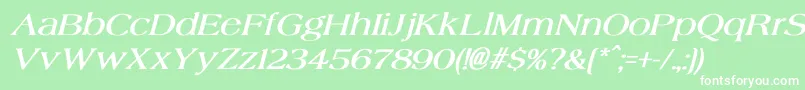 AgateBoldItalic Font – White Fonts on Green Background
