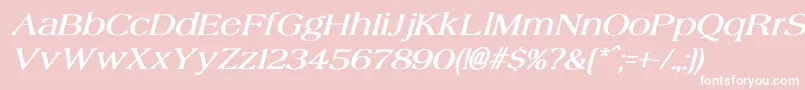 AgateBoldItalic Font – White Fonts on Pink Background