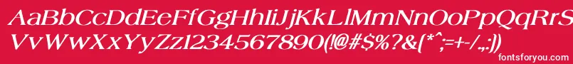 AgateBoldItalic Font – White Fonts on Red Background