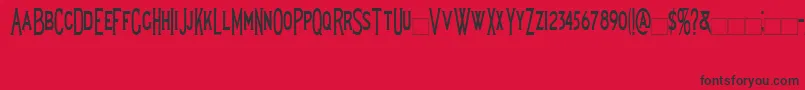 Lewishamcondensed Font – Black Fonts on Red Background