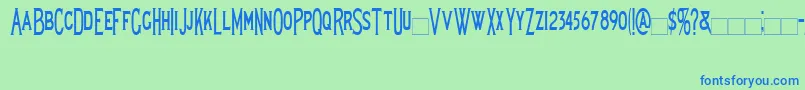 Lewishamcondensed Font – Blue Fonts on Green Background