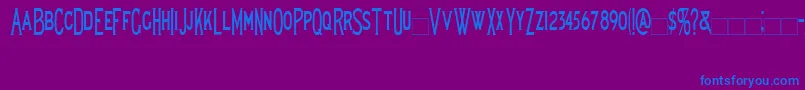 Шрифт Lewishamcondensed – синие шрифты на фиолетовом фоне