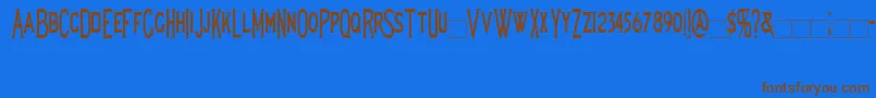 Lewishamcondensed Font – Brown Fonts on Blue Background