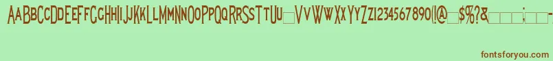 Lewishamcondensed Font – Brown Fonts on Green Background