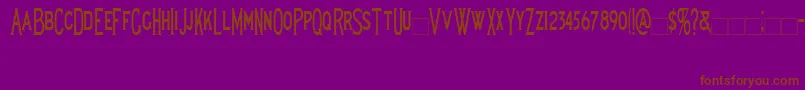 Lewishamcondensed Font – Brown Fonts on Purple Background
