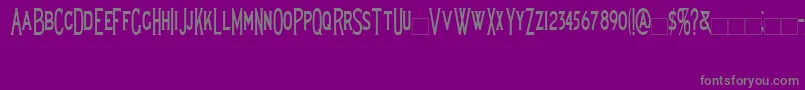 フォントLewishamcondensed – 紫の背景に灰色の文字
