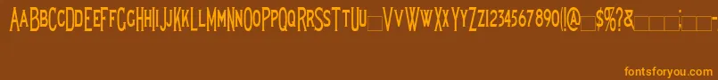 Lewishamcondensed Font – Orange Fonts on Brown Background