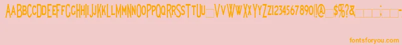 Lewishamcondensed Font – Orange Fonts on Pink Background